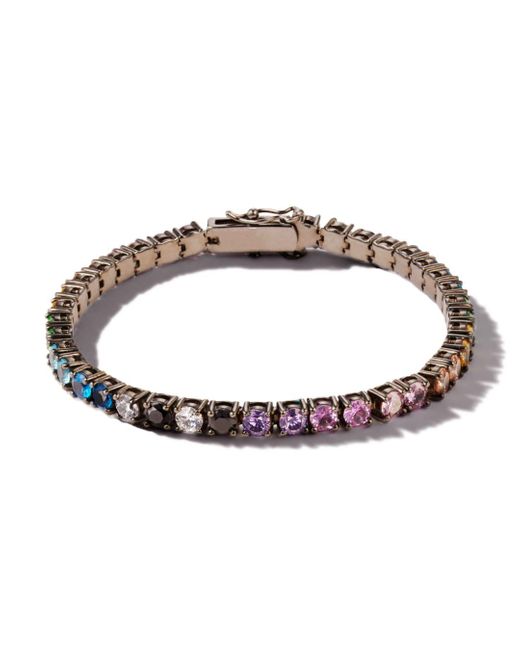 Kurt Geiger Multicolor Tennis Bracelet in Metallic Lyst