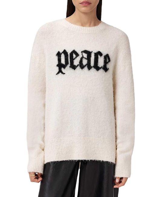 AllSaints Natural Peace Crewneck Sweater