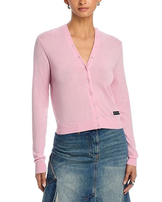 Alexander Wang Red Continuous Buttons Cardigan