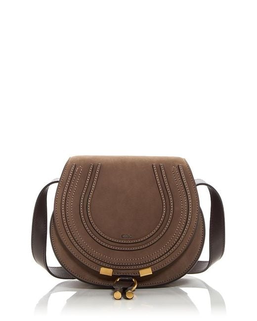 Chloé Brown Marcie Small Leather Saddle Bag