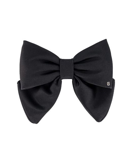 Alexandre De Paris Black Silk Bow Barette