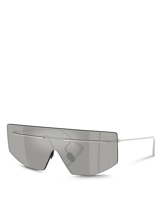 Prada Gray Pr B55S Shield Sunglasses, 140Mm