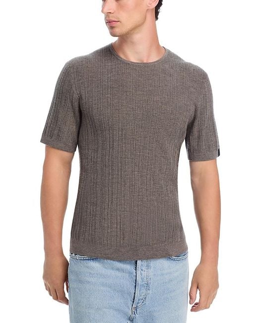 Rag & Bone Gray Crawford Wool-Cashmere Sweater Tee for men
