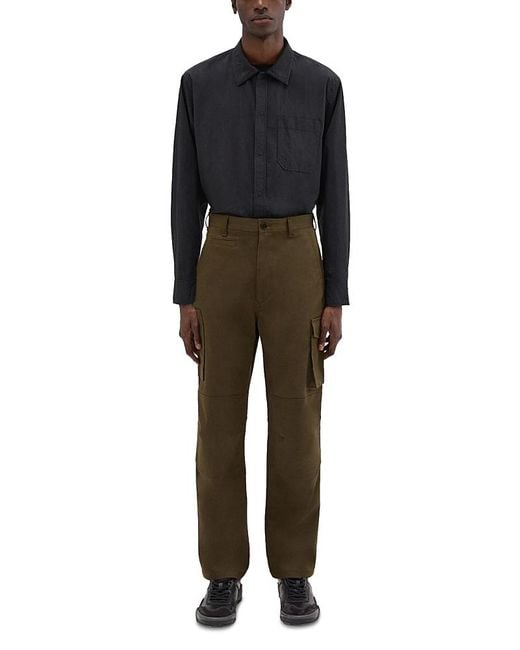 Theory Black Project Cotton Twill Cargo Pants for men