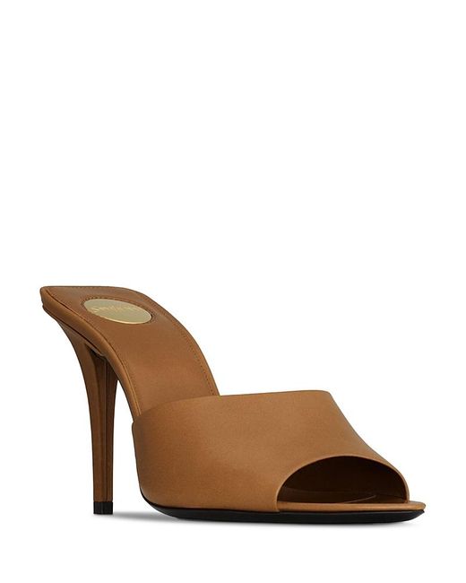 Saint Laurent Brown Romy Mule Sandals