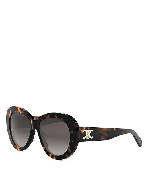 Céline Gray Triomphe Butterfly Sunglasses, 55Mm