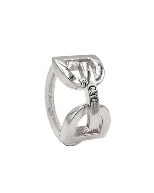 CXC White Dc Stirrup Ring