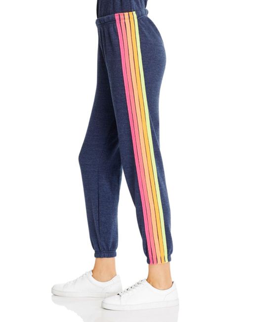 sweatpants with rainbow stripe