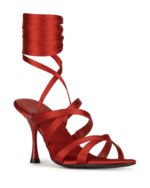 Jeffrey Campbell Red Obsessed Ankle Tie Sandals