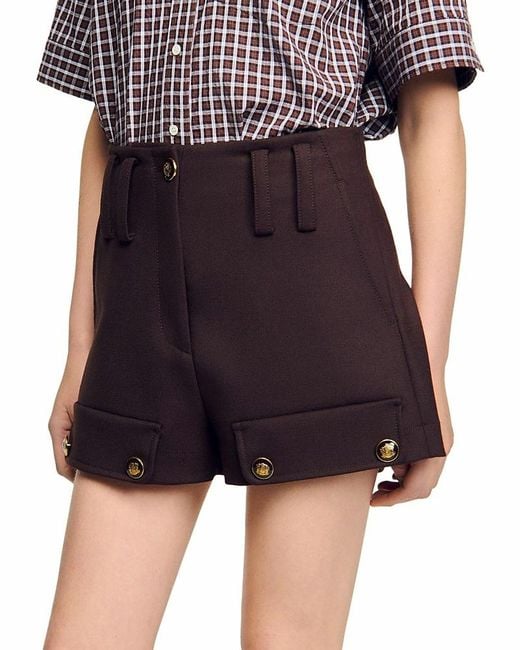 Sandro Black Carpenter Shorts