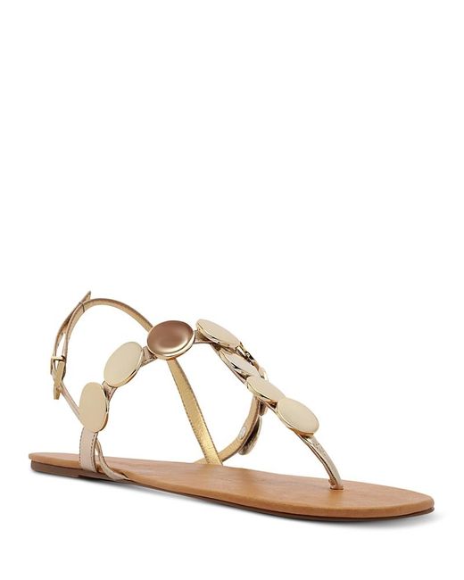SCHUTZ SHOES Natural Acacia T Strap Sandals