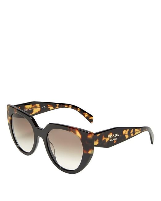 Prada Brown Cat Eye Sunglasses, 52Mm