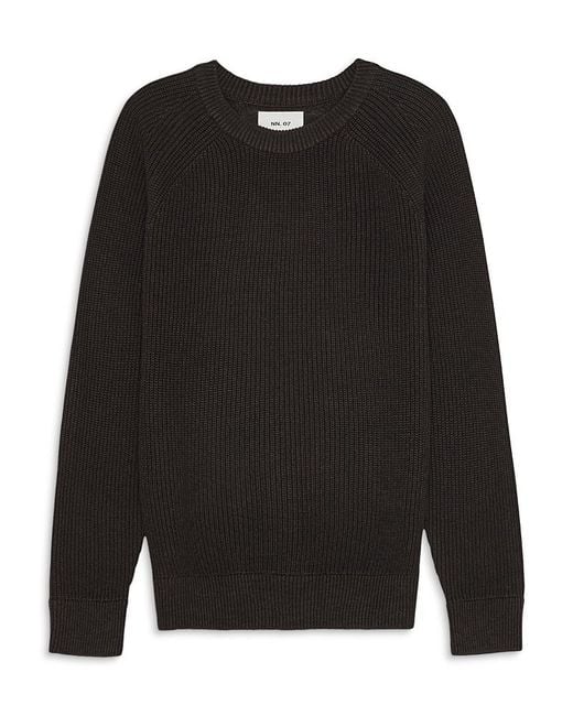 NN07 Black Jacobo 6470 Cotton Regular Fit Crewneck Sweater for men