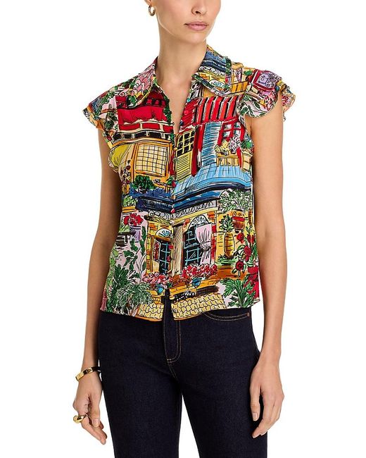 Martine Circle Flutter Cuff Sleeve Blouse main image 0