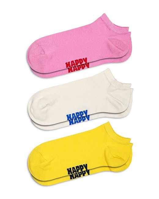 Happy Socks Pink Solid Low Socks Set