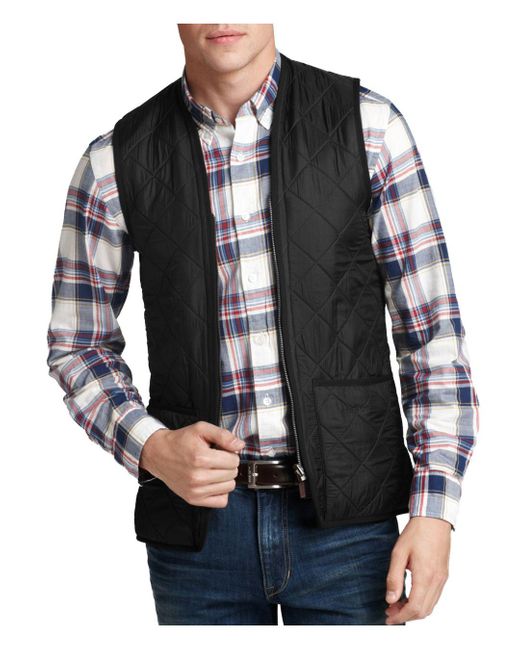 Barbour Synthetic Quilted Vest in Black for Men - Lyst