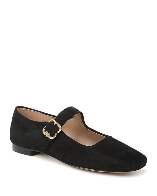 Sam Edelman Black Michaela Buckled Flats