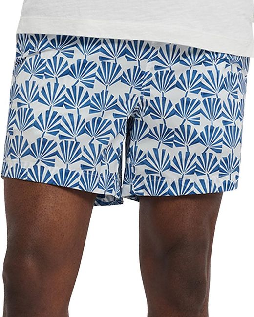 Onia Blue Charles Printed 5 Swim Trunks for men