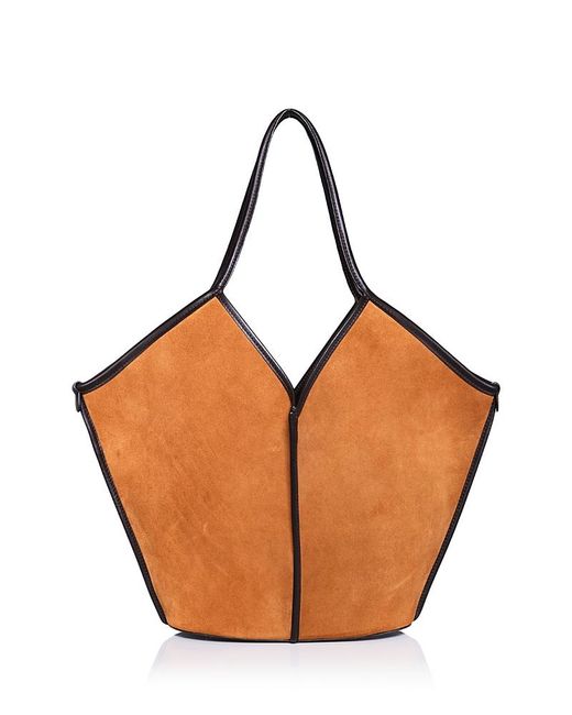Hereu Brown Calella Extra Large Suede Tote