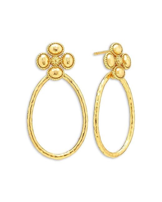 Capucine de Wulf Metallic Berry Clover Teardrop Earrings