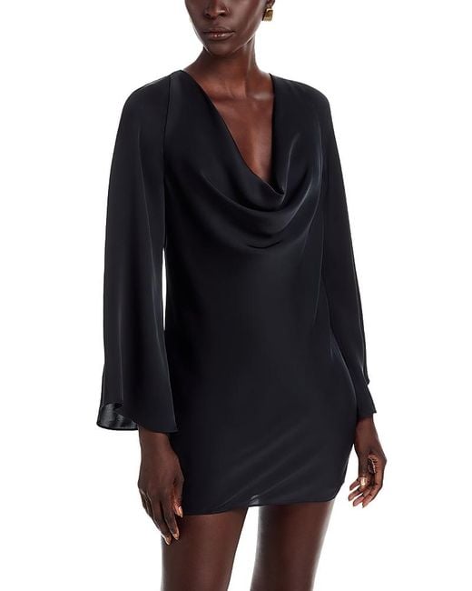 Ramy Brook Black Florinda Cowl Dress
