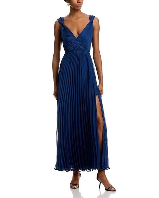 Aqua Pleated Guest Of Dress in Blue | Lyst Aqua Pleated Guest Of Dress in Blue | Lyst