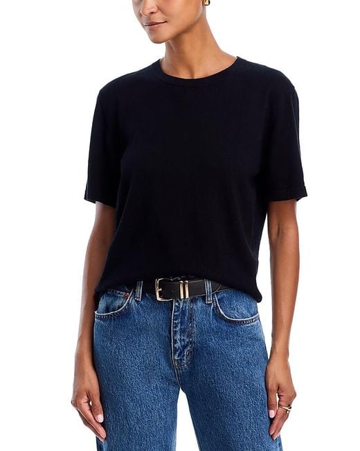 Rails Blue Cotton And Cashmere Short Sleeve Tee