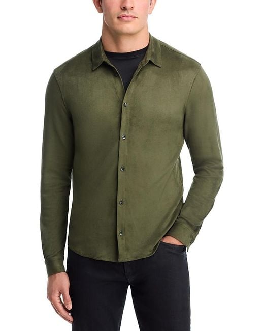 Monfrere Green Cooper Button Front Shirt for men