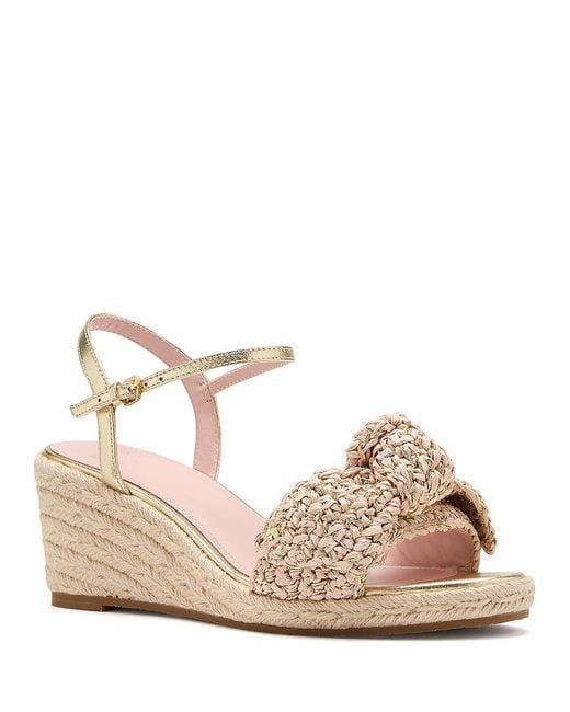 Kate Spade Natural Leandra Espadrille Wedge Sandals