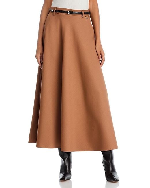 Herno Brown Woven Skirt