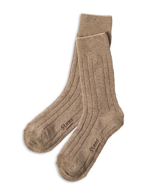 Stems Natural Lux Crew Socks