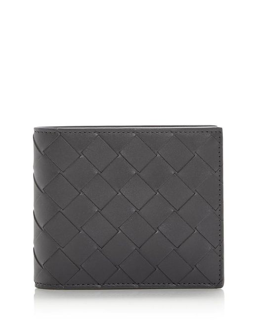 Bottega Veneta Gray Intrecciato Leather Bifold Wallet for men