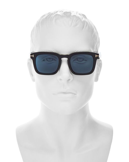 Tom Ford Dax Square Sunglasses in Blue 