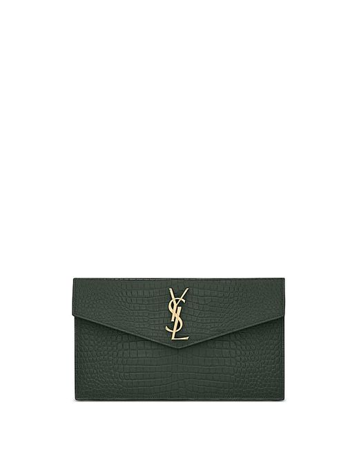 Saint Laurent Green Uptown Clutch