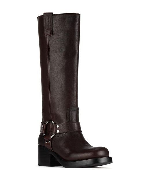 Jeffrey Campbell Black Reflectn Harness Strap Riding Boots