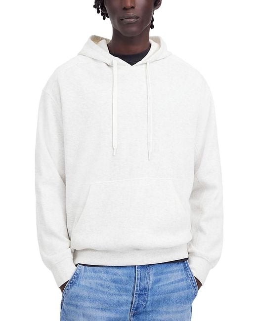 Madewell White French Rib Knit Regular Fit Hoodie for men