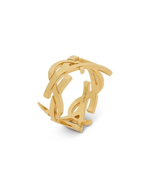 Saint Laurent Metallic Cassandre Ring
