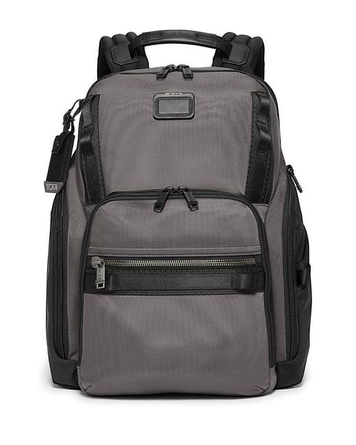 Tumi Gray Alpha Bravo Search Backpack for men