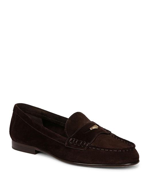 Veronica Beard Black Penny Slip On Loafer Flats