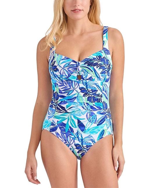 Island Cays Cabana High-Neck One-Piece Swimsuit