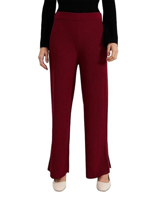 Phase Eight Red Lori Ribbed Pants
