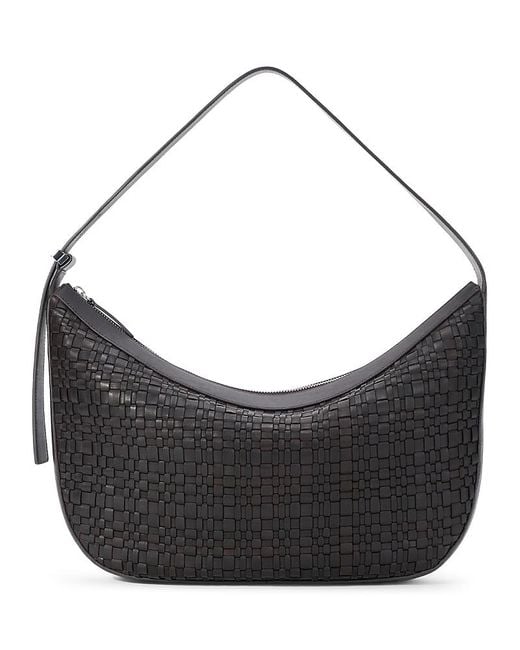 Staud Black Large Demy Suede Shoulder Bag