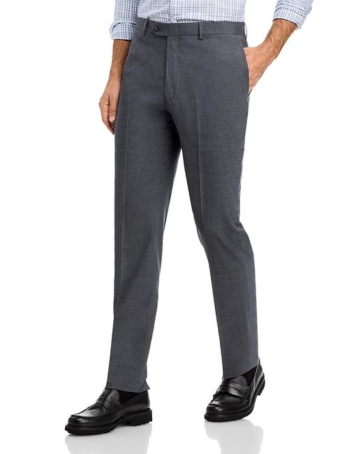 Hart Schaffner Marx Blue Basic New York Classic Fit Dress Pants for men