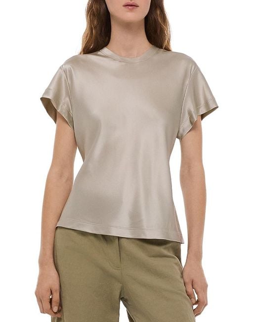 Helmut Lang Gray Silk Tee