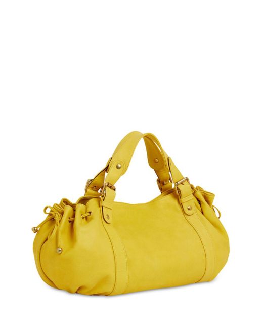 Gerard Darel 24h Large Leather Handbag in Yellow | Lyst