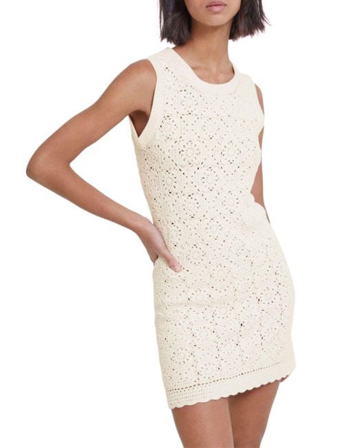 The Kooples Cotton Crochet Mini Dress in White Lyst