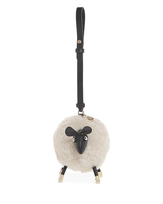 Kate Spade Metallic Faux Fur Sheep Bag Charm
