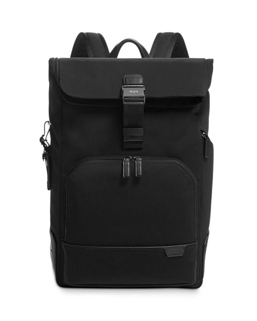 Tumi Leather Harrison Osborn Roll Top Backpack in Black for Men | Lyst ...