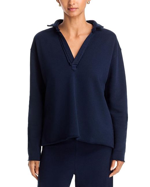 Frank & Eileen Blue Patrick Cotton Collared Sweatshirt