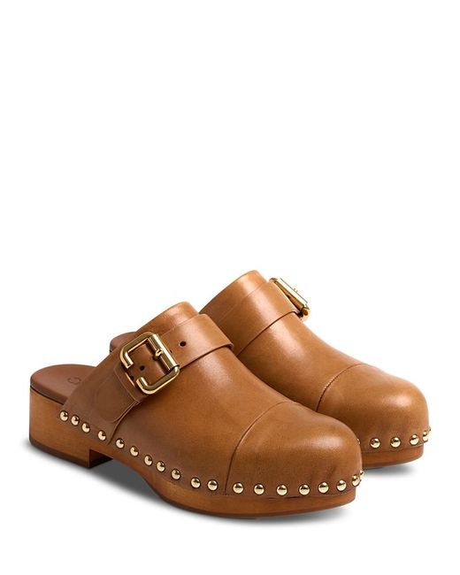 Chloé Brown Jeannette Clogs